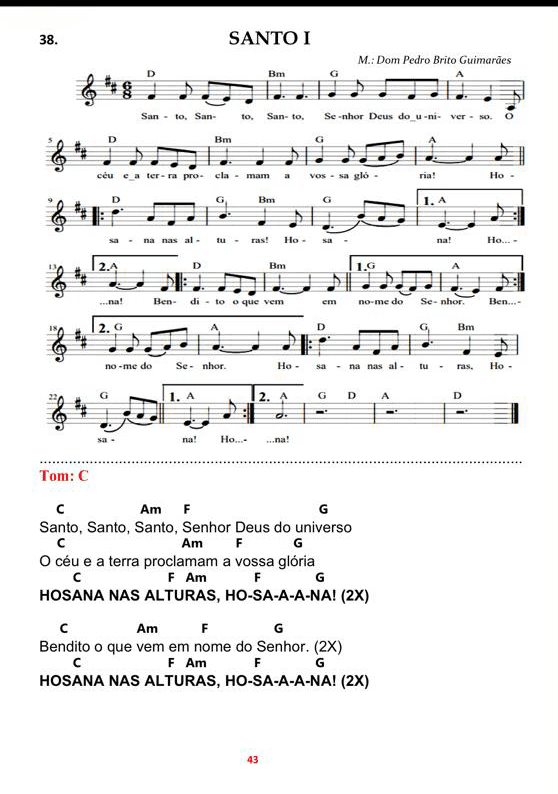 Partitura em PDF aberta dentro do Cantare